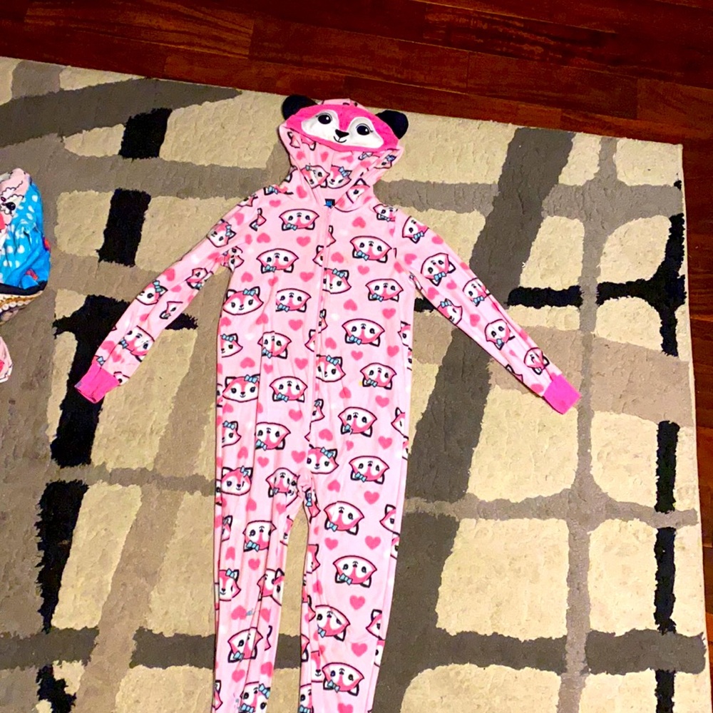 Pink fox onesie